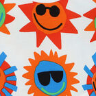 Younger Boys White Sun T-Shirt, 1, hi-res